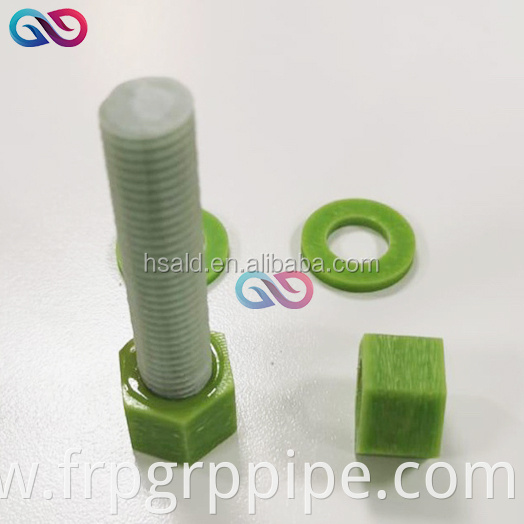 M6 M10 M12 M16 M20 M24 Composite Frp Bolt And Nut Grp Fiberglass Gre Screw Stem Fiberglass Thread Bolt6